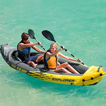КОМПЛЕКТ ДЛЯ КАЯКА KAYAK EXPLORE + НАСОС + 2 ВЕСЛА INTEX