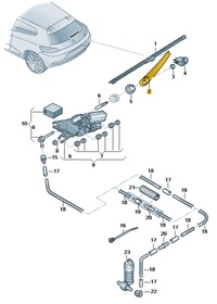 фото thumb №1, Рычаг дворники задняя volkswagen scirocco оригинал