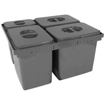 Корзина Сортировщик мусора 60 3х15л+1х7л GTV NEW MUL