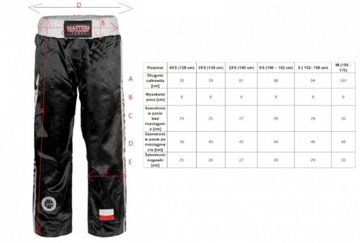 masters SPODNIE KICKBOXING DLA DZIECI WAKO skbp-100 niebieskie XS