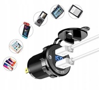 фото thumb №3, Зарядное устройство автомобильная 2xusb qc3.0 woltomierz сенсорный
