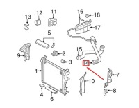 Купити Mercedes-benz s w220 радіатор upper шланг a2205015482 oem, фото thumb