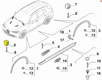 фото thumb №1, Подставка резиновый элемент порог pod подъемник alfa romeo giulia quadrifoglio
