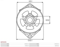 фото thumb №3, Кронштейн, фланец приводной генератора as-pl abr3025s