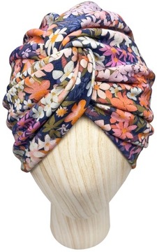Шапка из хлопкового джерси Turban Twist с цветами