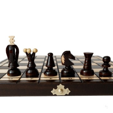 ТРАДИЦИОННЫЕ ДЕРЕВЯННЫЕ ШАХМАТЫ СО ВСТАВКАМИ 32см ПРОИЗВОДИТЕЛЬ Chess Made