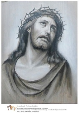 Papier ryżowy Arabeska A5 - Jezus w koronie cierniowej