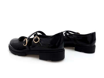 Black Girls 'Ballerino Shoes Lawned Lofers для пряжек 36