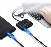 АДАПТЕР-концентратор UGREEN, РАЗДЕЛИТЕЛЬНАЯ СТАНЦИЯ USB 3.0 4X USB-A 5 ГБ/с PLUG&PLAY 0,5M