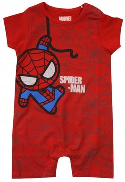 Человек-паук рампы Marvel Cotton с коротким рукавом Red 12m R022A