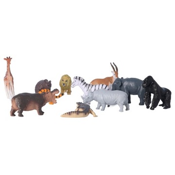 12 sztuk zwierzęta z dżungli figurki realistyczne