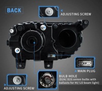 фото thumb №13, Фара передняя kpl vland led neon тюнинг dodge challenger рестайлинг 2014-2023
