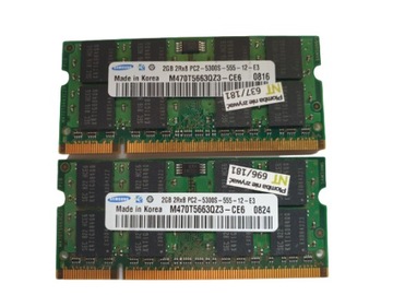 Оперативная память DDR2 4 ГБ 2x2 ГБ 667 МГц PC2 5300S 4096 МБ SO-DIMM