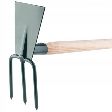 MOTYKA MOTYCZKA OGRODOWA DO KOPANIA KOPACZKA Z WIDEŁKAMI 7cm HACZKA 83cm