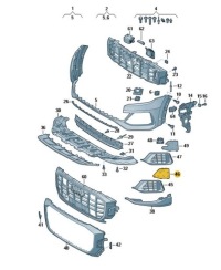 фото thumb №1, Заглушка ґрати повітря бампера ліва audi q8