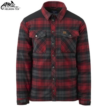 Мужская рубашка в клетку утепленная куртка WINTER WARDEN HELIKON Blue XL
