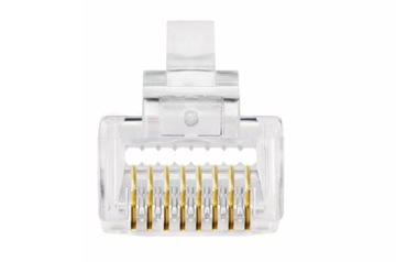 Вилки RJ45, проходные, кат. 5e, кат. 5e UTP, 100 шт.