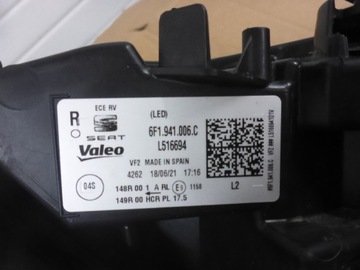 фото thumb №16, Seat ibiza 6f1941006c 17- полный led правый оригинал