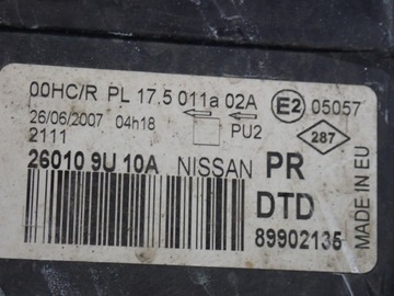 фото thumb №9, Nissan note e11 i 05-09 лампа перед права фара правий eu 260109u10a