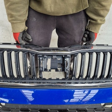 фото thumb №7, Skoda octavia iv 5e319- бампер перед переднее bez дырка решётка радиатора плита