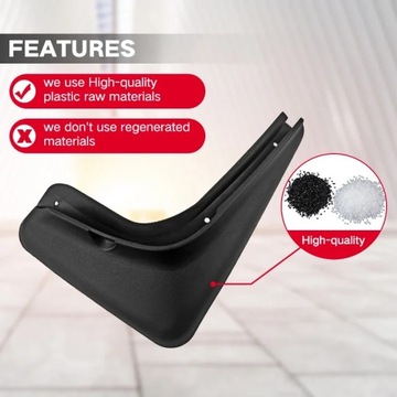 фото thumb №7, 4pcs car pp mudguards for toyota yaris 2006-2011