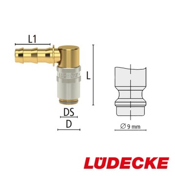 Быстроразъемный регулятор температуры без клапана DN6 Шланг LUDECKE 10 мм HASCO Z8