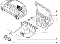 фото thumb №7, Оббивка обшивка двері ліва panda ii alessi nowe!