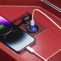 фото thumb №3, Зарядное устройство woltomierz панель usb qc3.0 + 2x pd usb c 63w выключатель 12v 24v