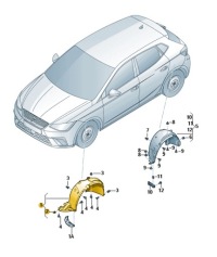 фото thumb №1, Оригинальные левая подкрылок seat ibiza v 6f0805911g