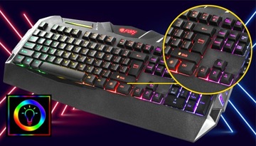 НАБОР ИГРОВОЙ КЛАВИАТУРЫ С ПОДСВЕТКОЙ ИГРОВОЙ МЫШИ
