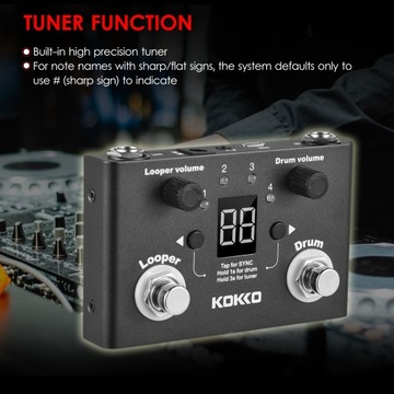Многофункциональная педаль эффектов Drum Looper KOKKO