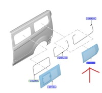 фото thumb №1, Окошко боковой 3 rzędu правое ford transit custom 2018- оригинальный номер