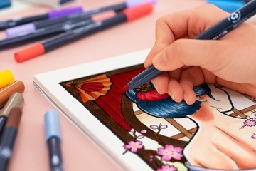 24-цветные двусторонние художественные маркеры Faber-Castell.