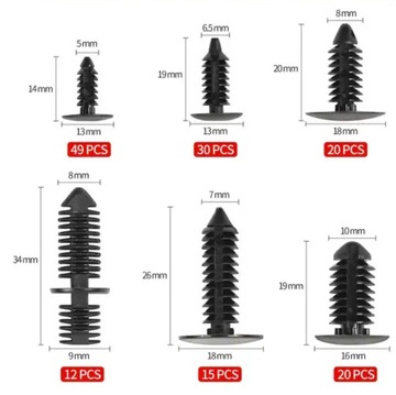 фото thumb №4, Набор клипсы клипсы rozporowe автомобильные 146 szt! + съемник do демонтажа