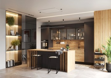 Кухонный остров, готовый кухонный остров, 110 см, Дуб Небраска