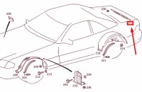 фото thumb №4, Mercedes-benz sl r129 номер plate light cover boot trim a1296980004