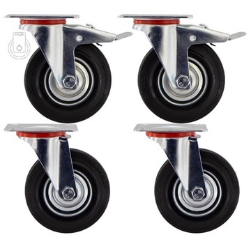 НАБОР ИЗ 4 ШТ. WHEELS fi 125 полочная тележка 12СТГУ125