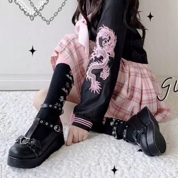 Новые туфли Creepers с сердцем в стиле готического панка