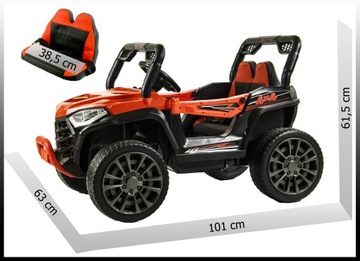 АВТОМОБИЛЬ БАГГИ ДЖИП АККУМУЛЯТОР 4X4 EVA КОЖА MP3