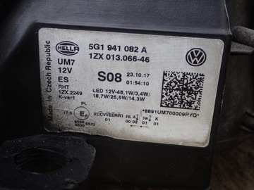 фото thumb №10, Лампа правый полный led vw golf 7 vii 5g gti рестайлинг 17-