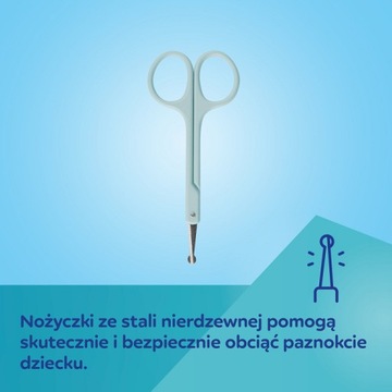 ZESTAW PIELĘGNACYJNY DO PAZNOKCI NOŻYCZKI, CĄŻKI, PĘSETA, PILNICZEK 0M+