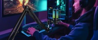 ЦВЕТНОЙ КОНДЕНСАТОРНЫЙ МИКРОФОН RGB С USB-РАЗЪЕМОМ С КНОПКОЙ ОТКЛЮЧЕНИЯ ЗВУКА