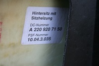 фото thumb №14, Mercedes w220 рестайлинг сиденье сиденья зад royalblau