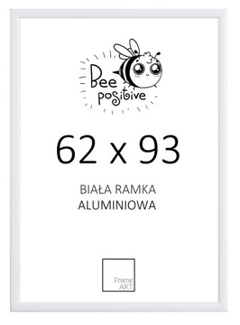 БЕЛАЯ АЛЮМИНИЕВАЯ РАМА 62x93 ПАЗЛ 93x62 ПОСТЕР