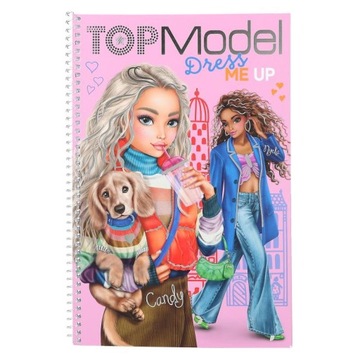 Альбом-раскраска с наклейками Dress Me Up, топ-модель 12724