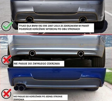 фото thumb №12, Дифузор задній бампера для  bmw e92 e93 m набір 2007-2013 чорний 335 вигляд