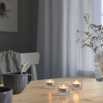 IKEA SMALLSPIREA стеклянный подсвечник x3