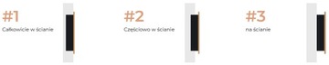 KOMINEK ELEKTRYCZNY LED BEZ FUNKCJI GRZANIA AFLAMO PRIDE S183 ŚCIENNY 183CM