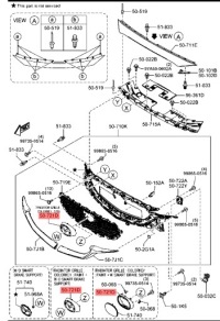 фото thumb №4, Mazda cx-5 cx5 2017-2021 основание эмблема решетка kb8b50721 оригинал