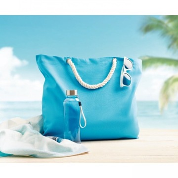 DUŻA TORBA PLAŻOWA BAWEŁNIANA 220G 55x15x39cm MENO
